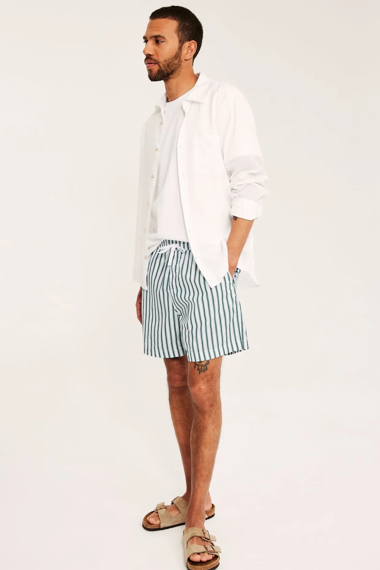 Shorts i bomullspoplin