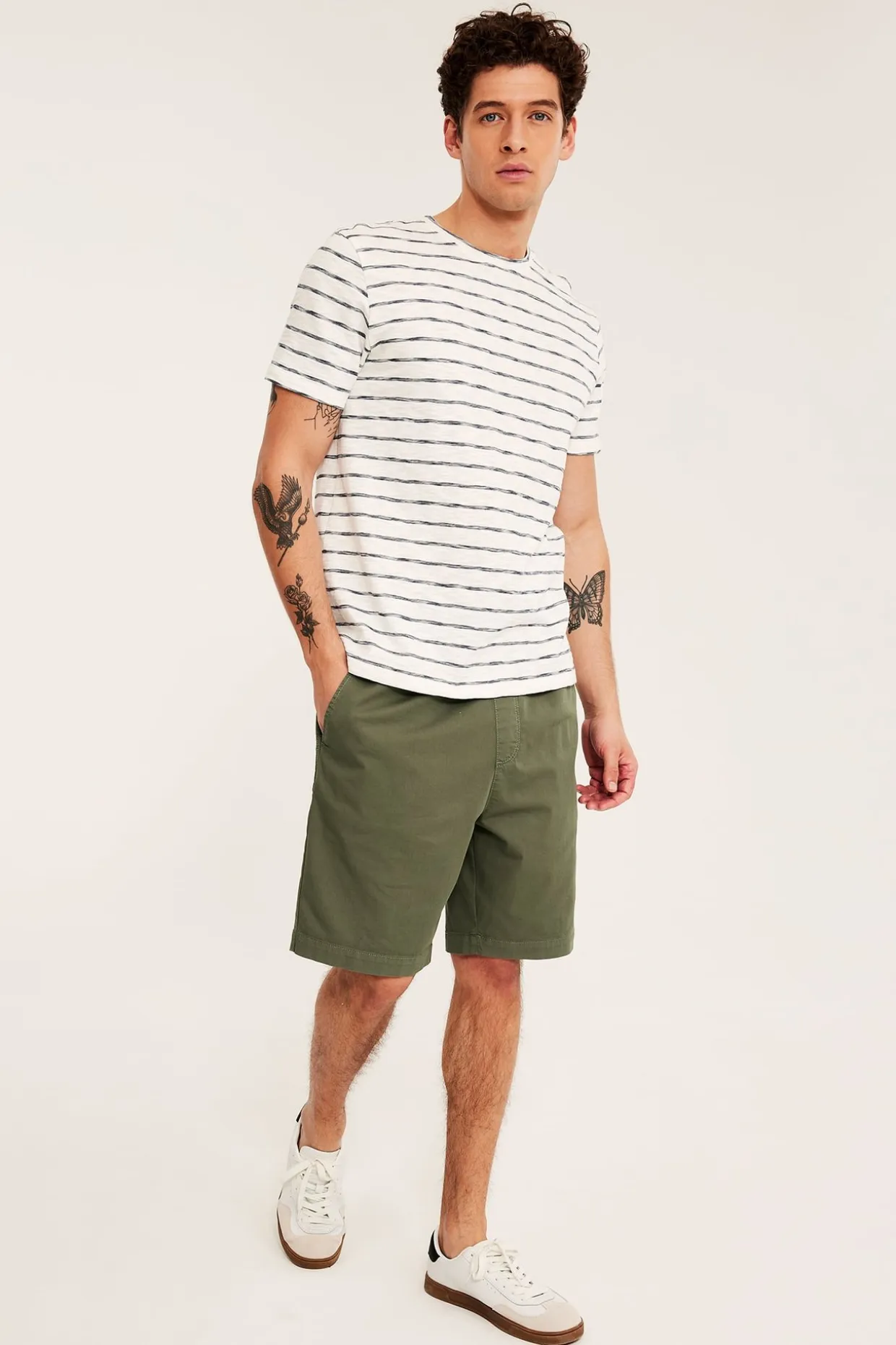 Shorts i bomullstwill loose fit