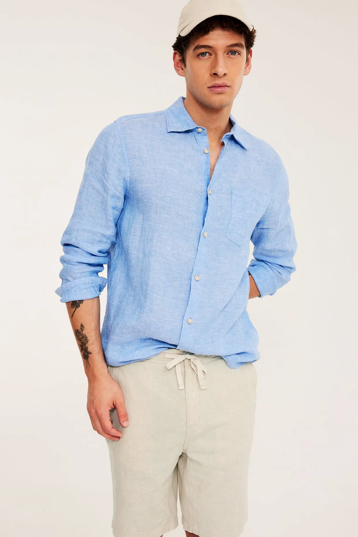 Shorts i linnemix