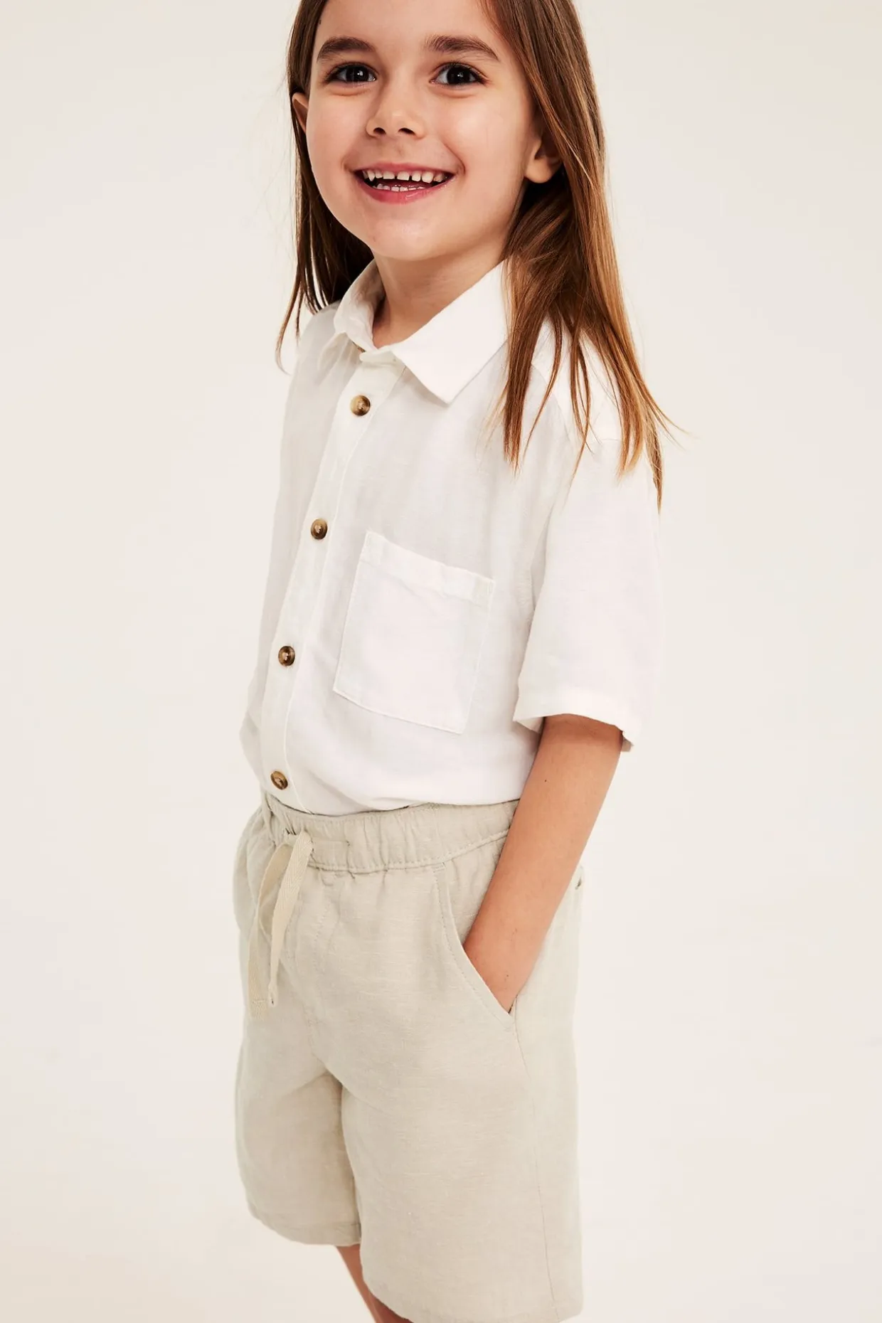 Shorts i linnemix