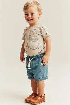 Shorts i slubtrikå