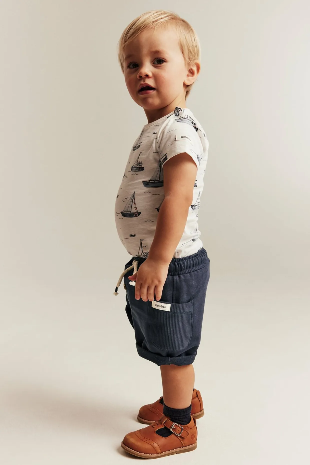 Shorts i slubtrikå