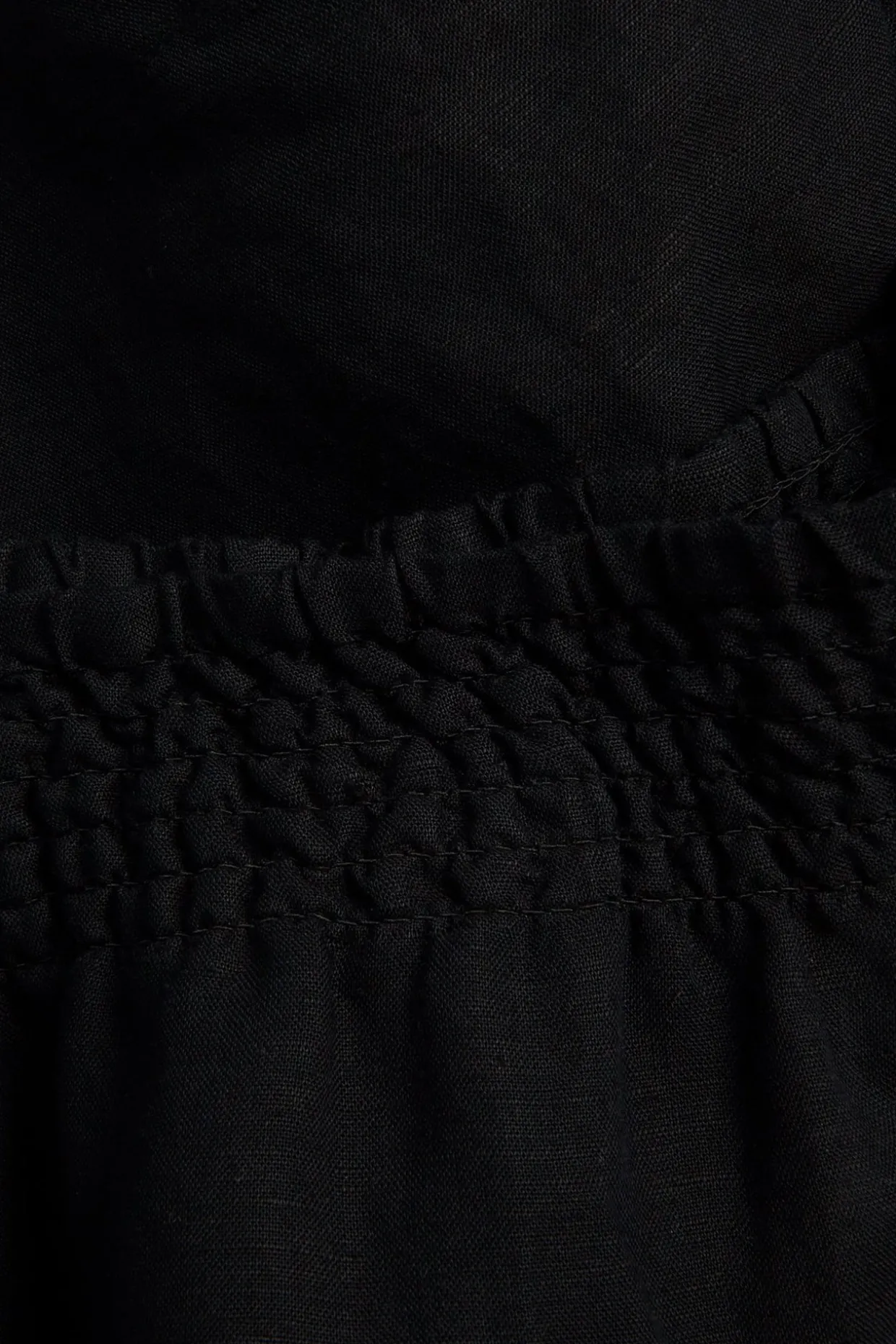 Shorts i viskos och linnemix