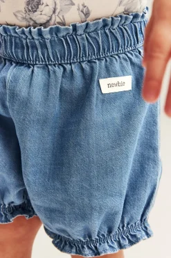Shorts i vävd denim