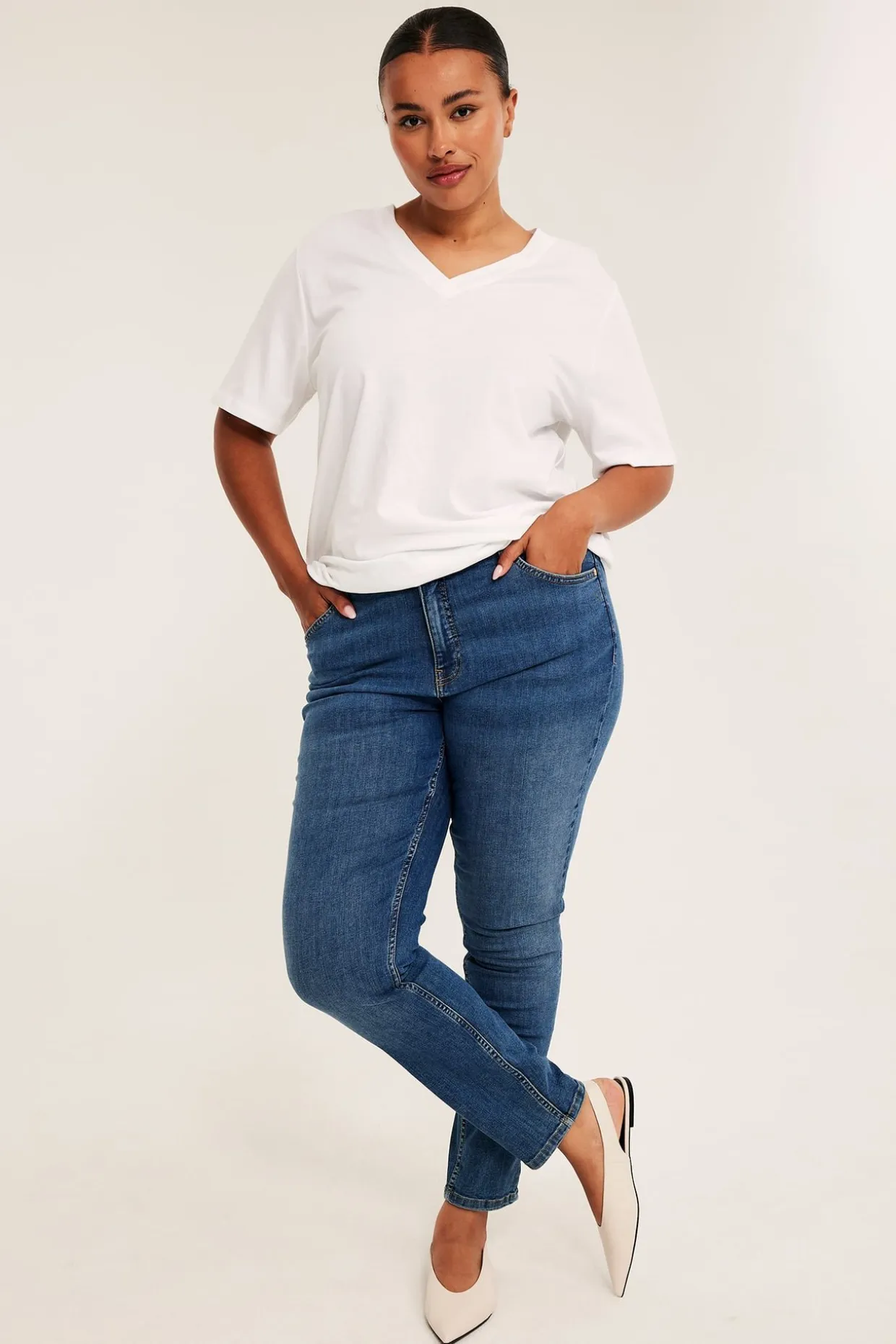Slim jeans high waist