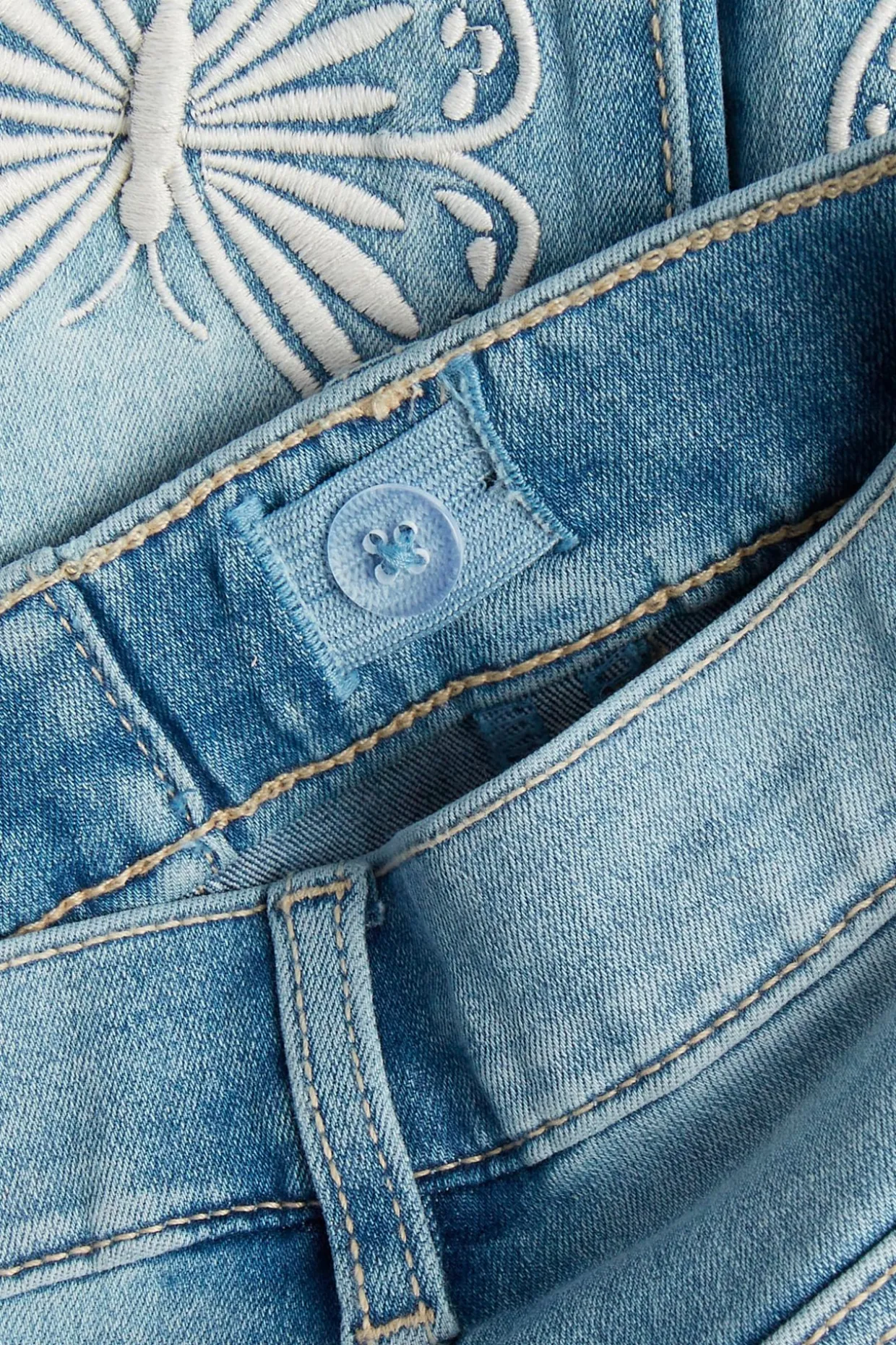 Slim jeggings med fjärilar