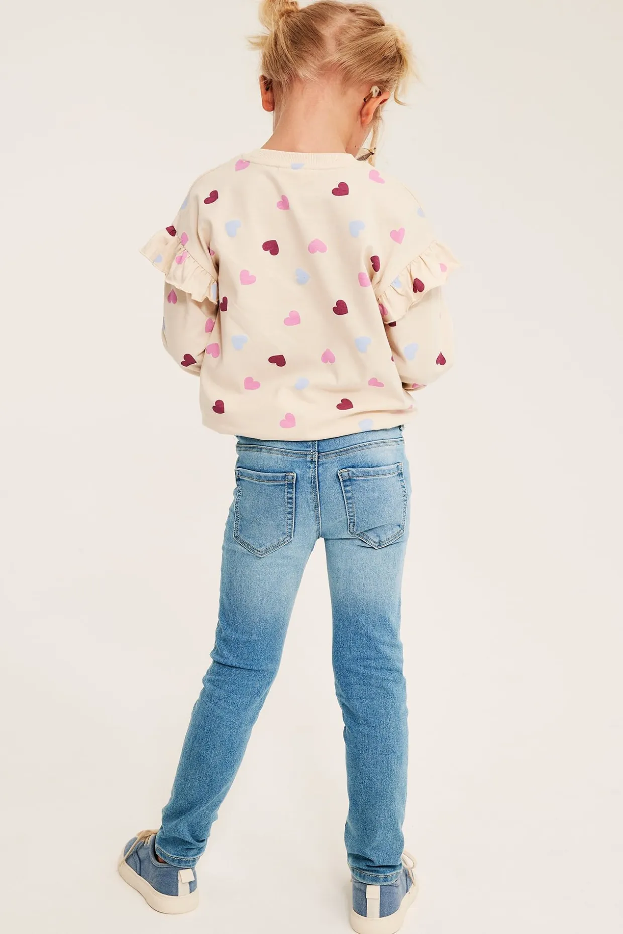 Slim jeggings med fjärilar