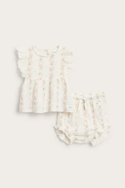 Småblommigt set i muslin