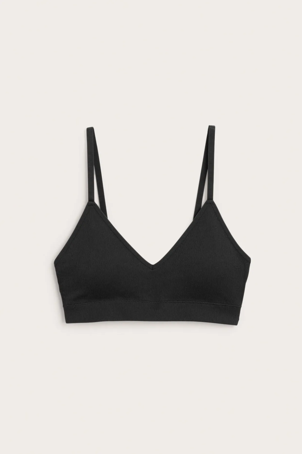 Soft ribbad seamless bh