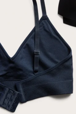Soft ribbad seamless bh