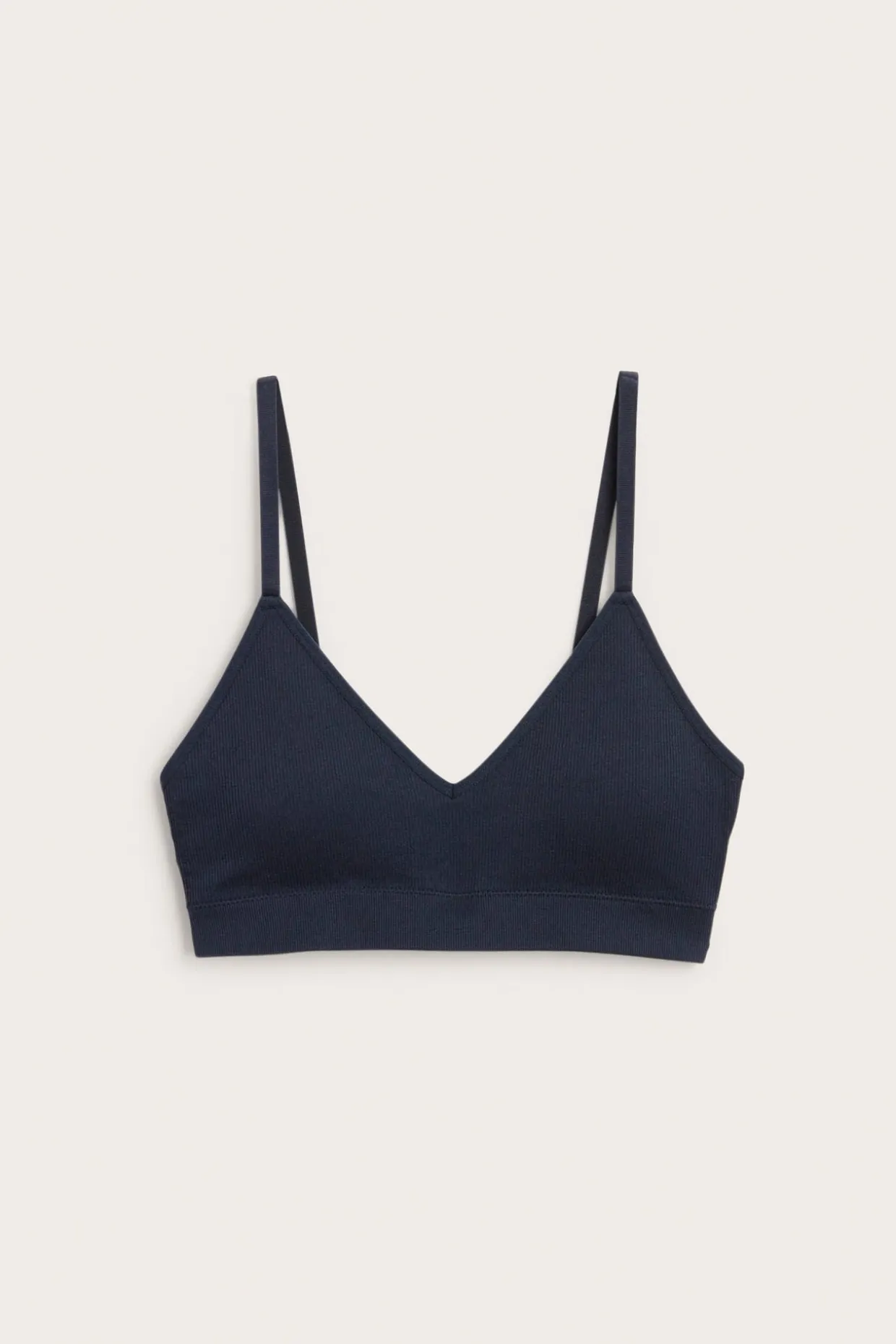Soft ribbad seamless bh