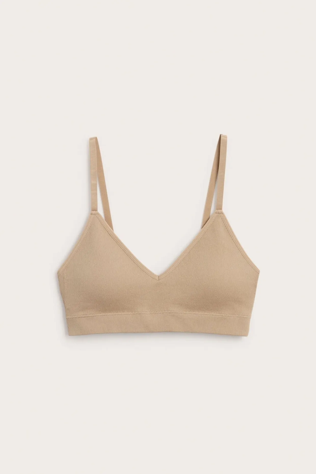 Soft ribbad seamless bh