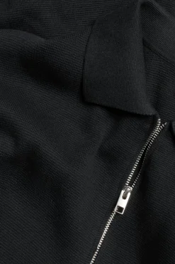 Stickad cardigan med dragkedja