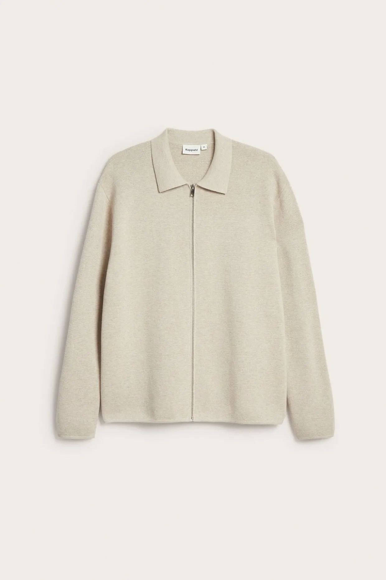 Stickad cardigan med dragkedja
