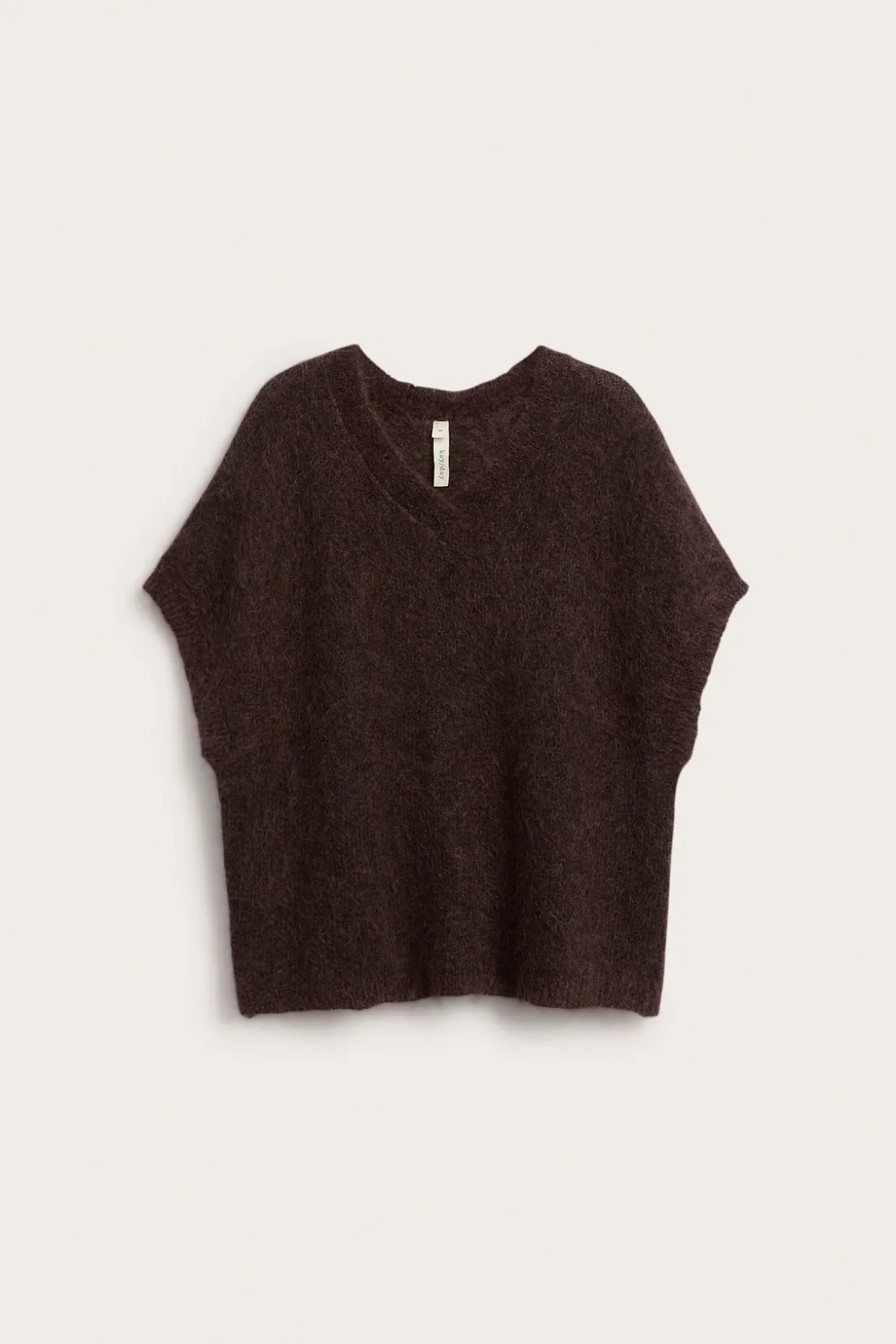 Stickad topp i mohairmix