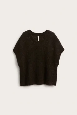 Stickad topp i mohairmix