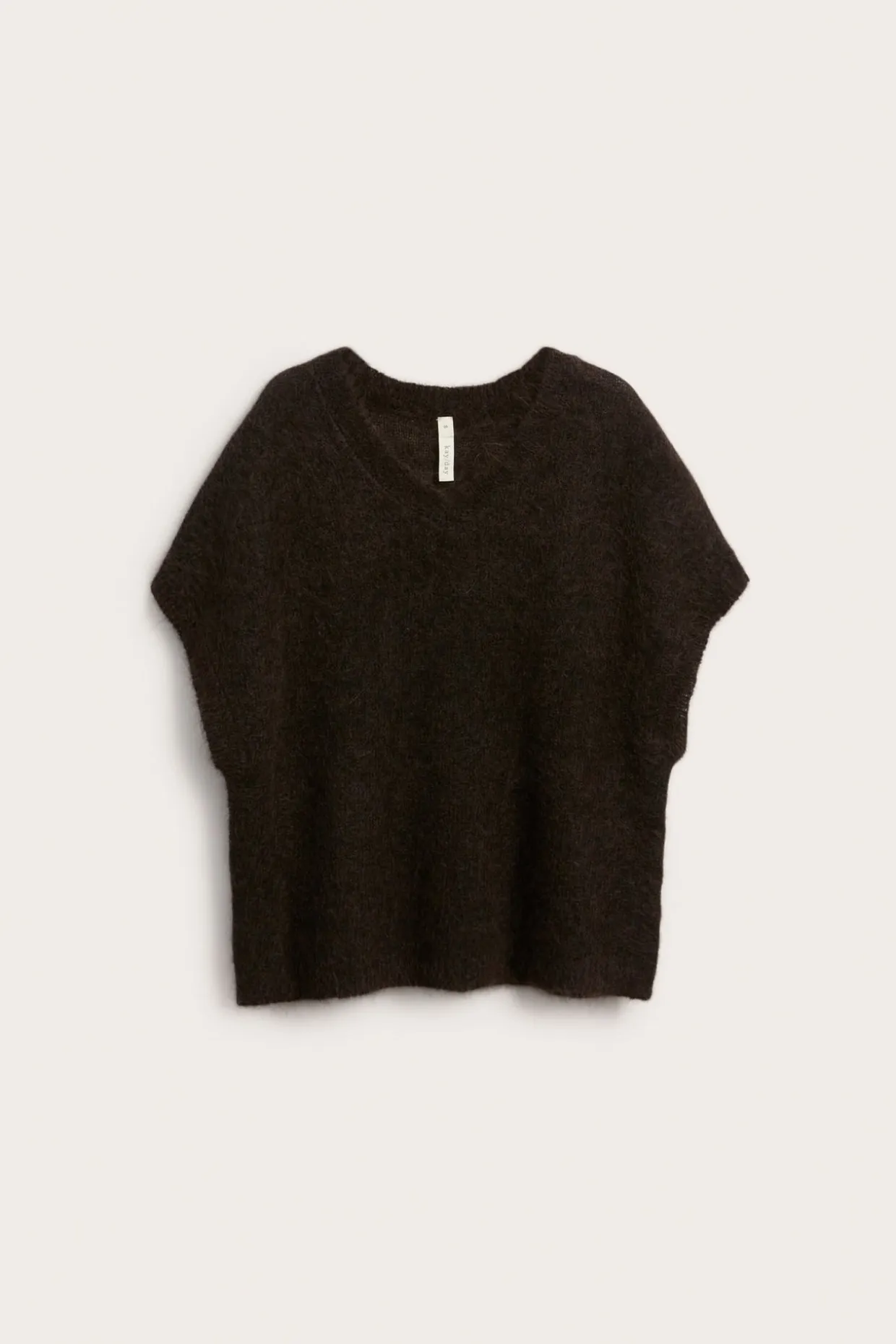 Stickad topp i mohairmix