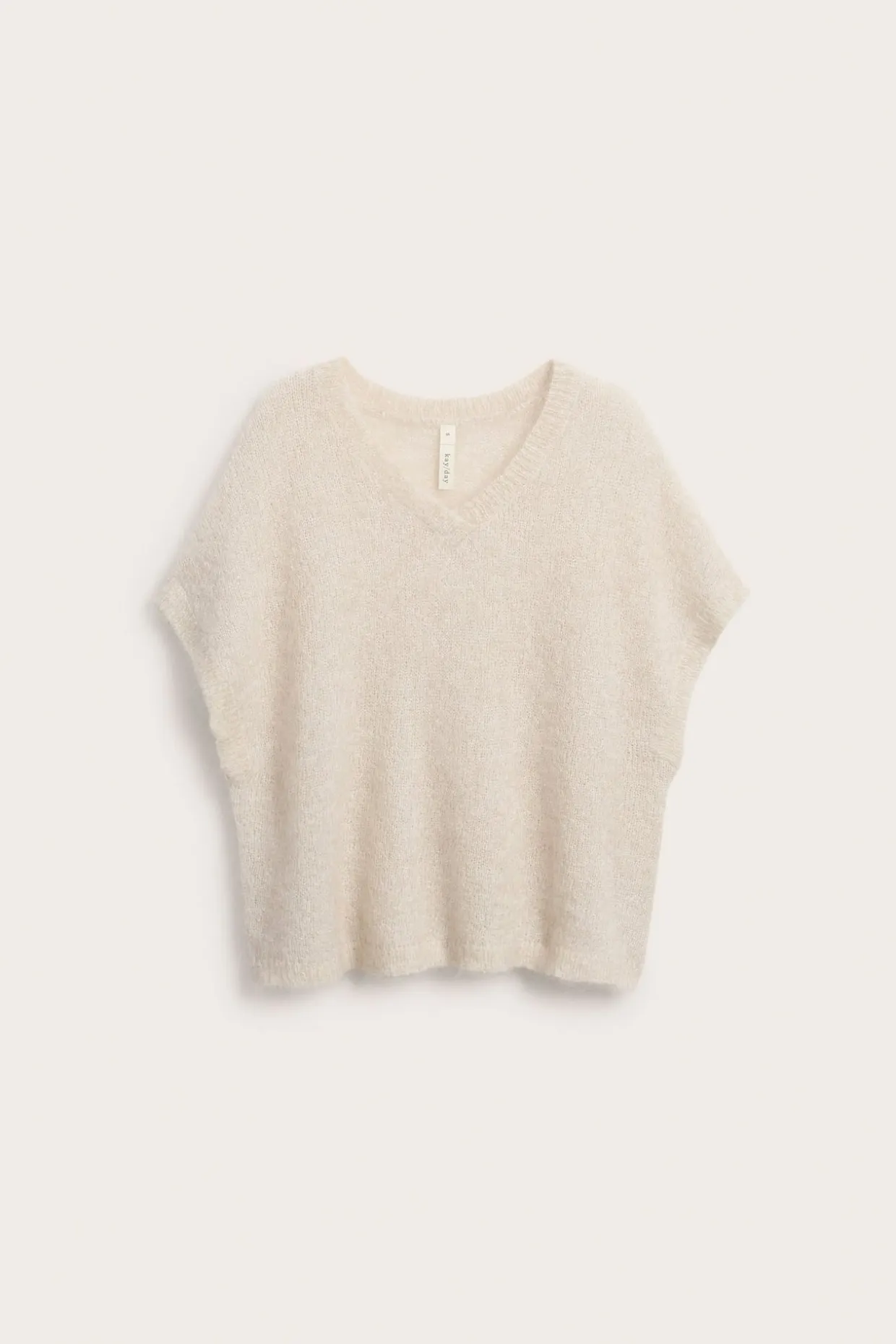 Stickad topp i mohairmix