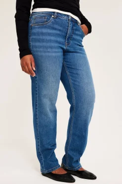 Straight jeans high waist