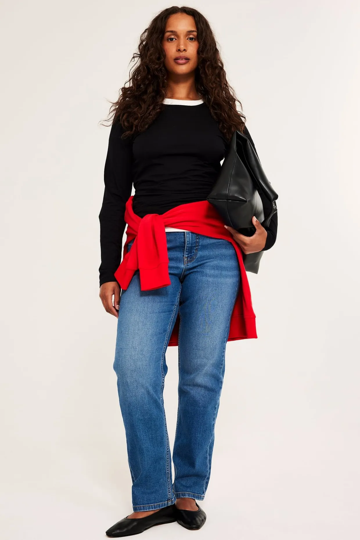 Straight jeans high waist