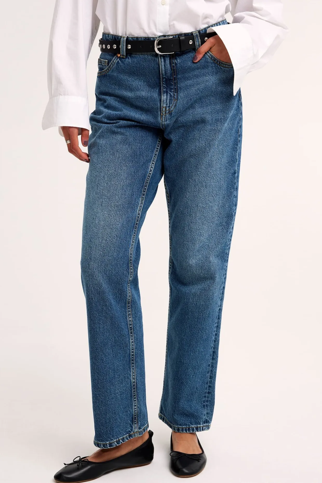 Straight jeans high waist