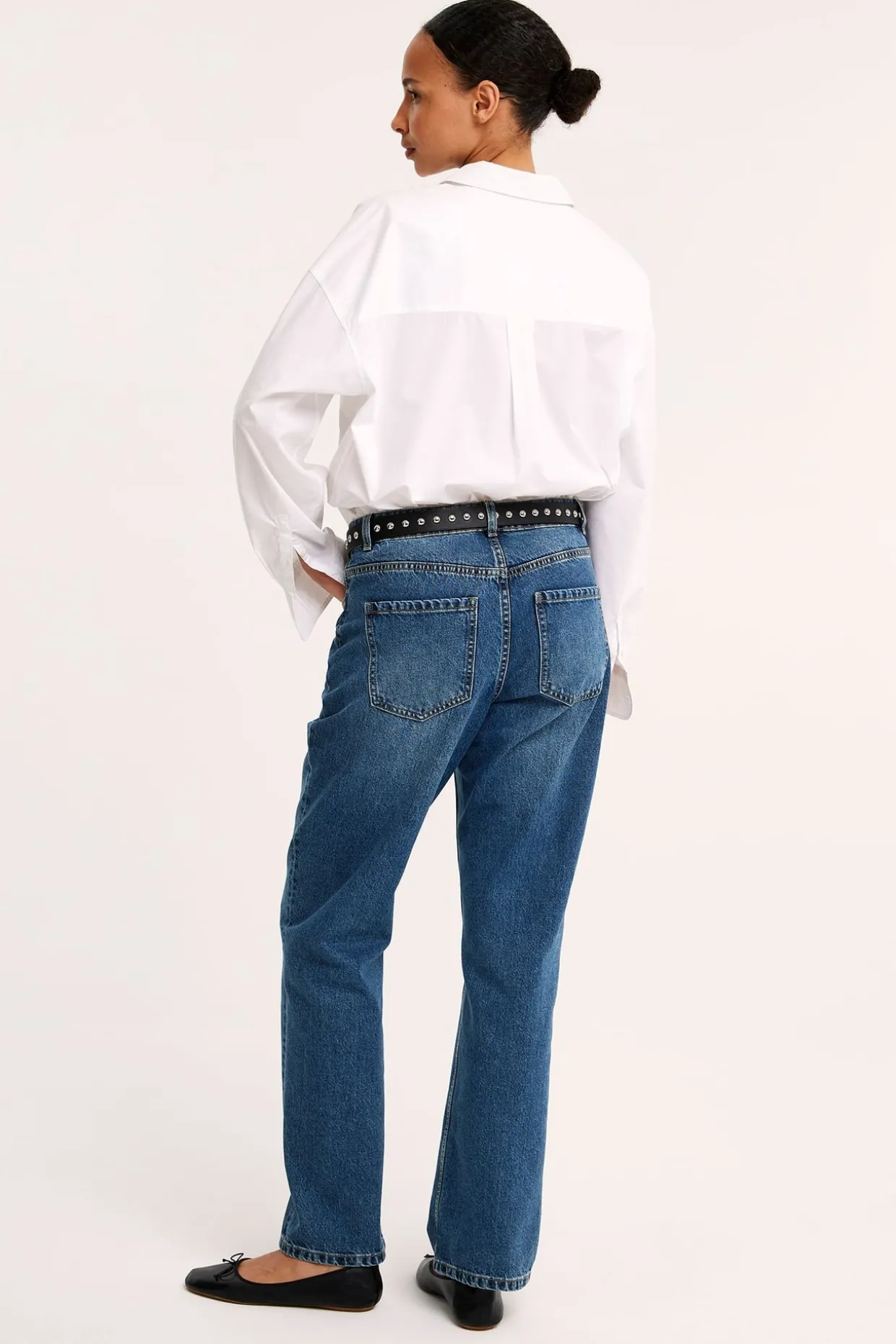 Straight jeans high waist