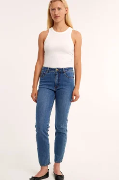 Straight jeans high waist