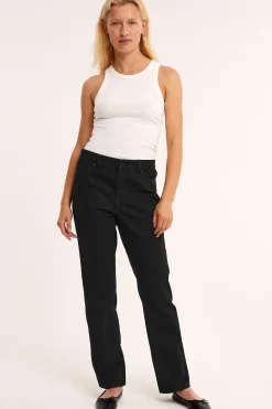Straight jeans high waist