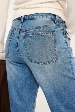 Straight jeans high waist non stretch