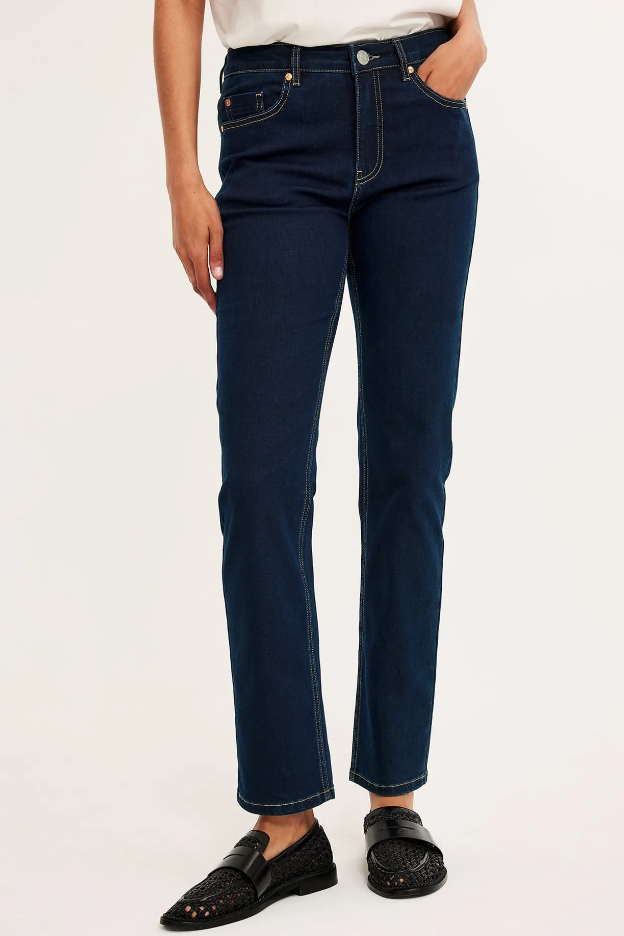 Straight jeans mid waist