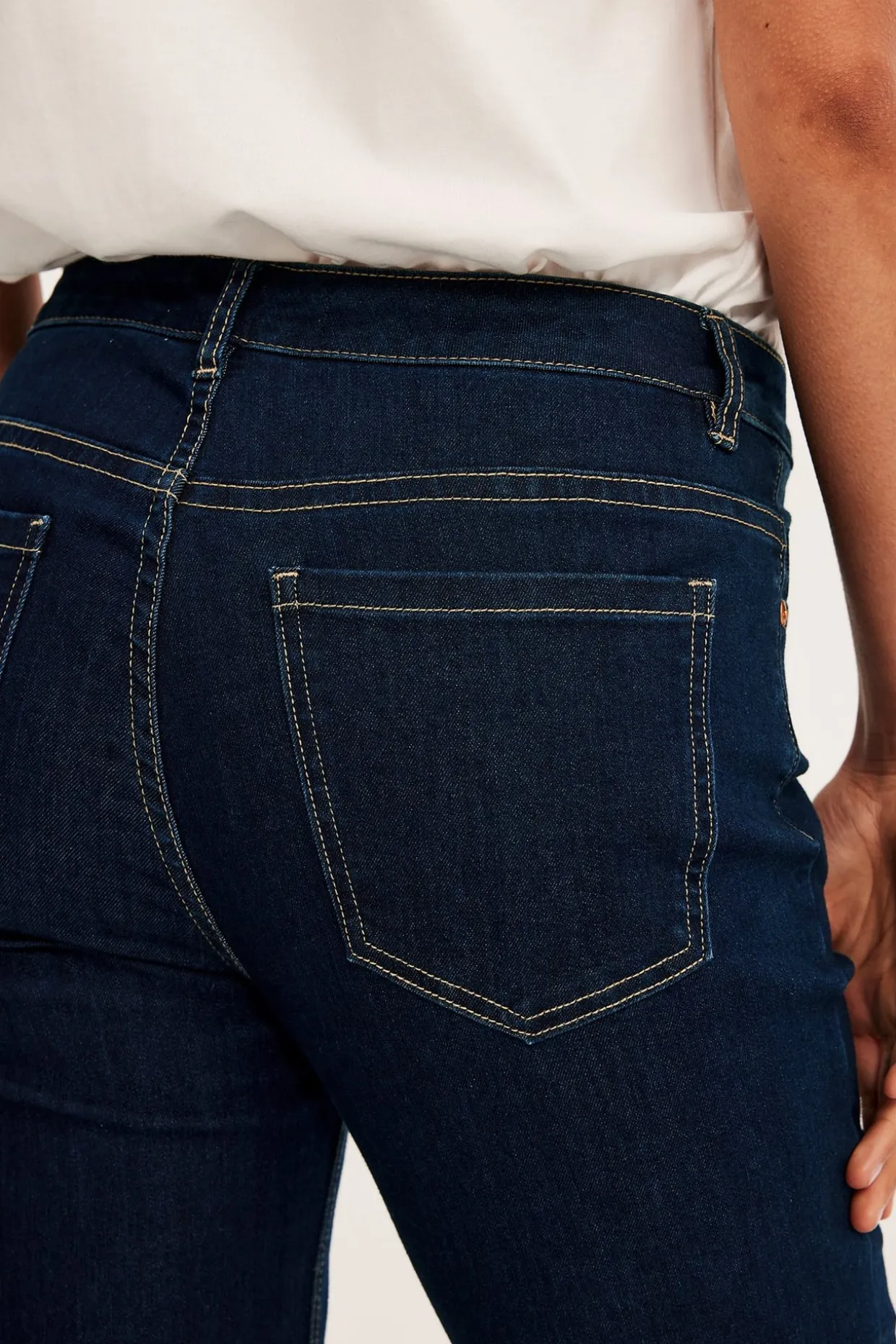 Straight jeans mid waist short leg