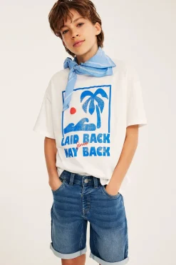 Stretchiga jeansshorts i joggerdenim