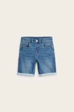 Stretchiga jeansshorts i joggerdenim