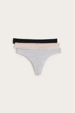 Stringtrosor i bomull 3-pack