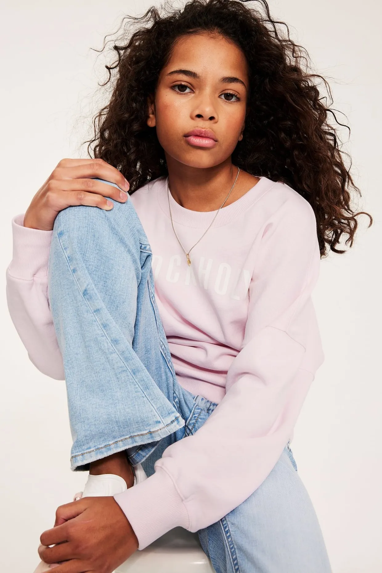 Sweatshirt med bred mudd