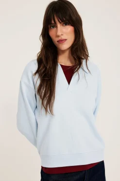 Sweatshirt med krage
