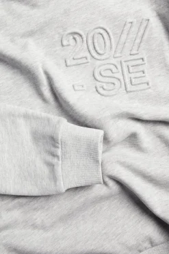 Sweatshirt med präglat texttryck