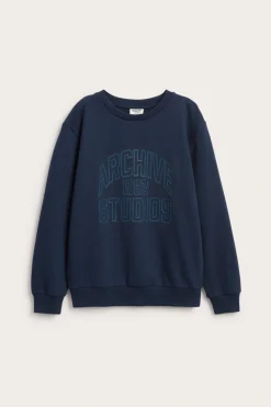 Sweatshirt med texttryck