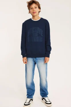 Sweatshirt med texttryck