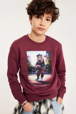 Sweatshirt med tryck