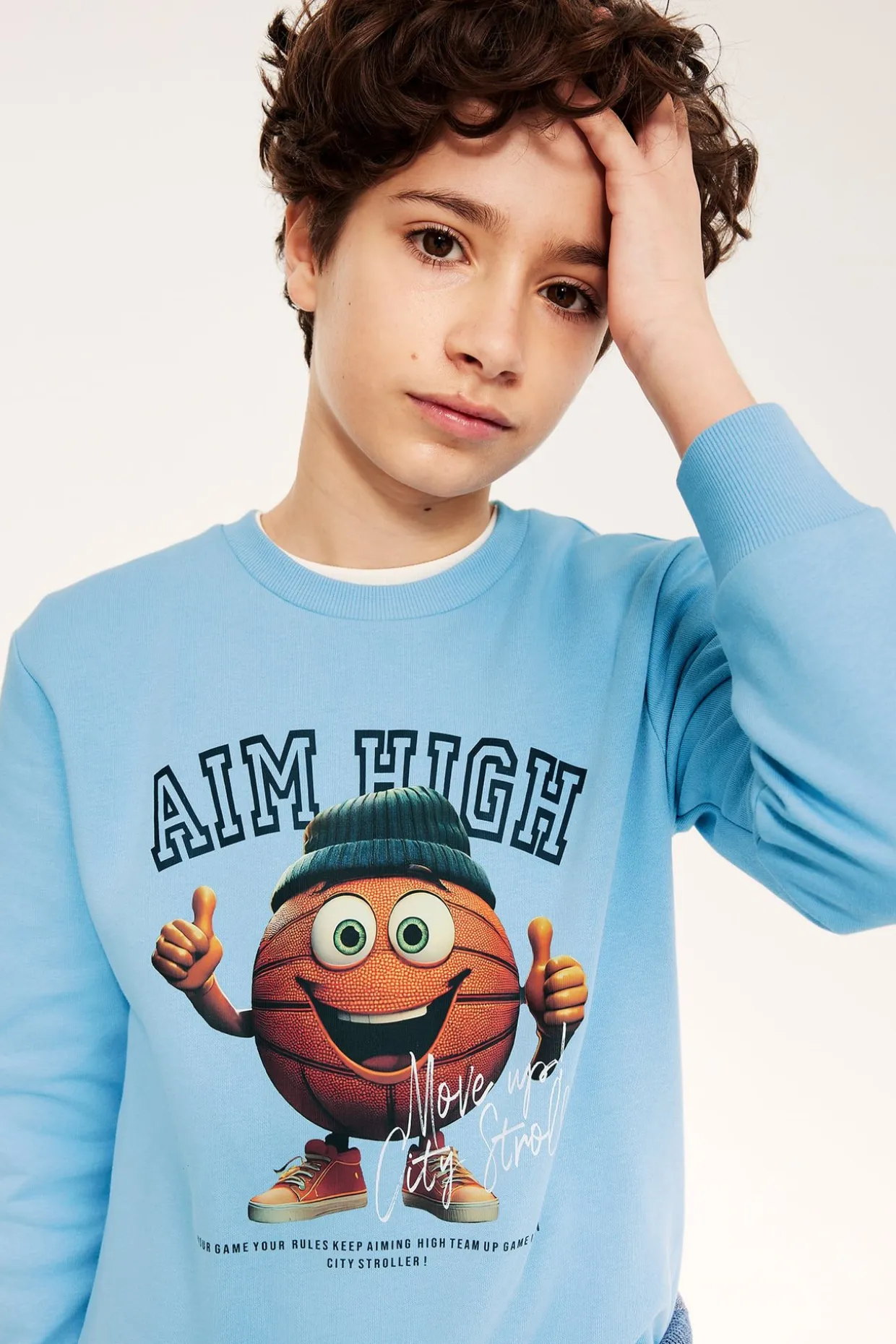 Sweatshirt med tryck