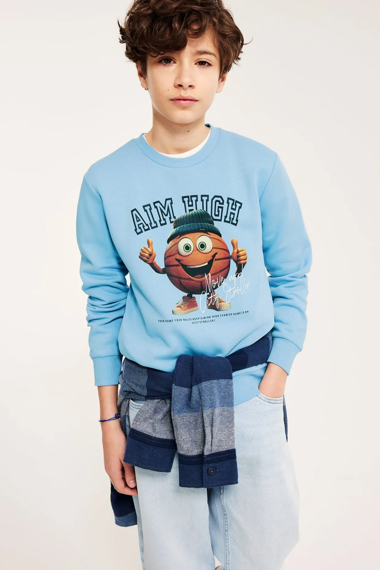 Sweatshirt med tryck