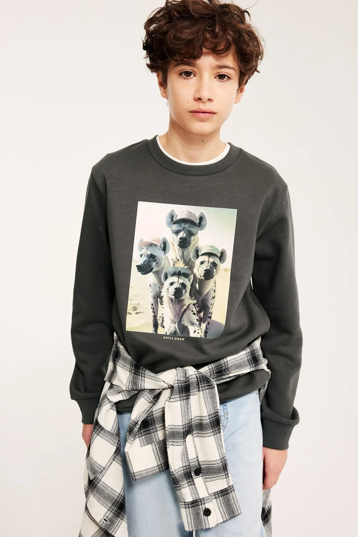 Sweatshirt med tryck