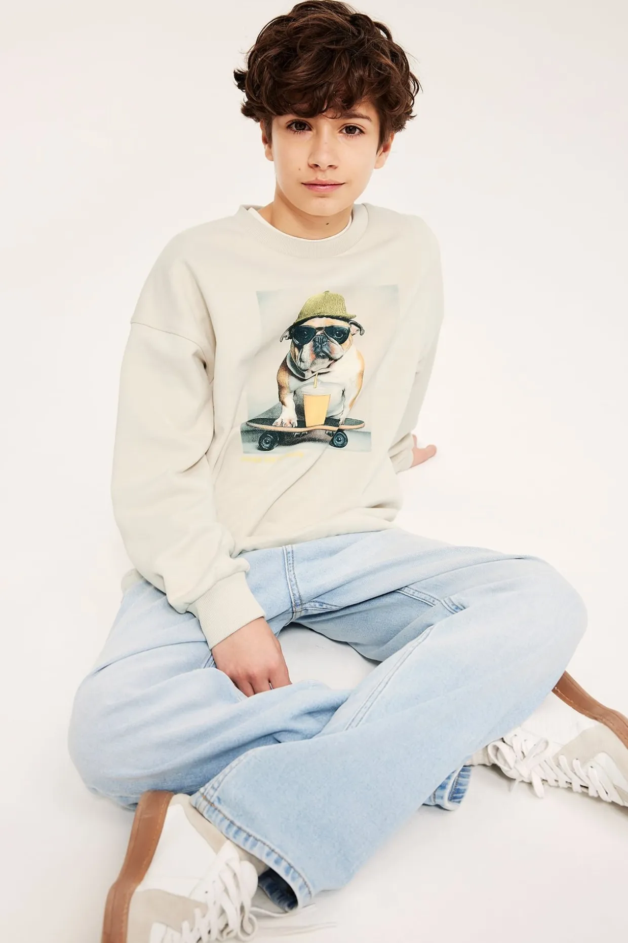 Sweatshirt med tryck