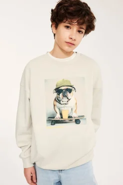 Sweatshirt med tryck