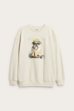 Sweatshirt med tryck