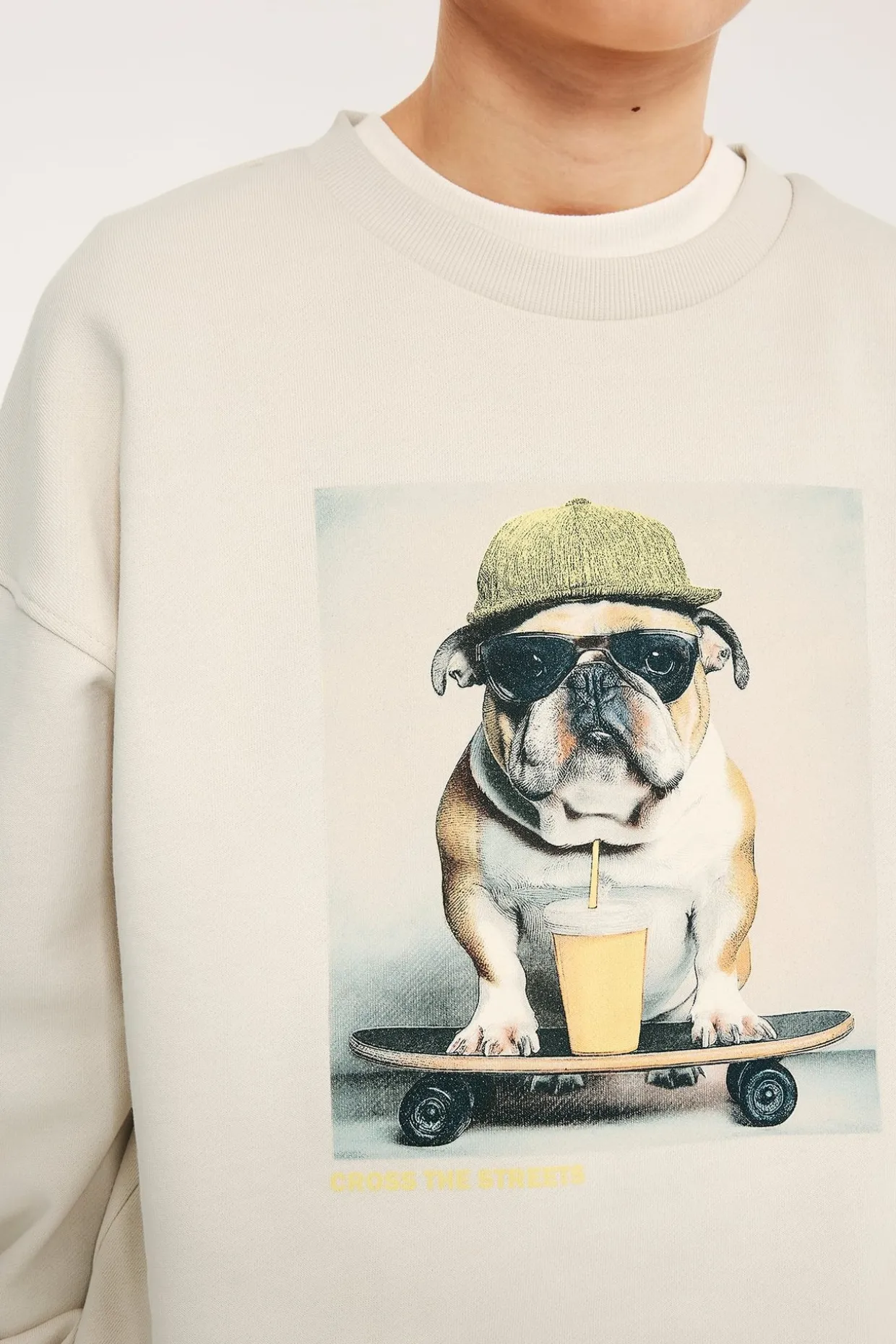 Sweatshirt med tryck
