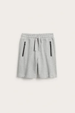 Sweatshorts i bomullstrikå