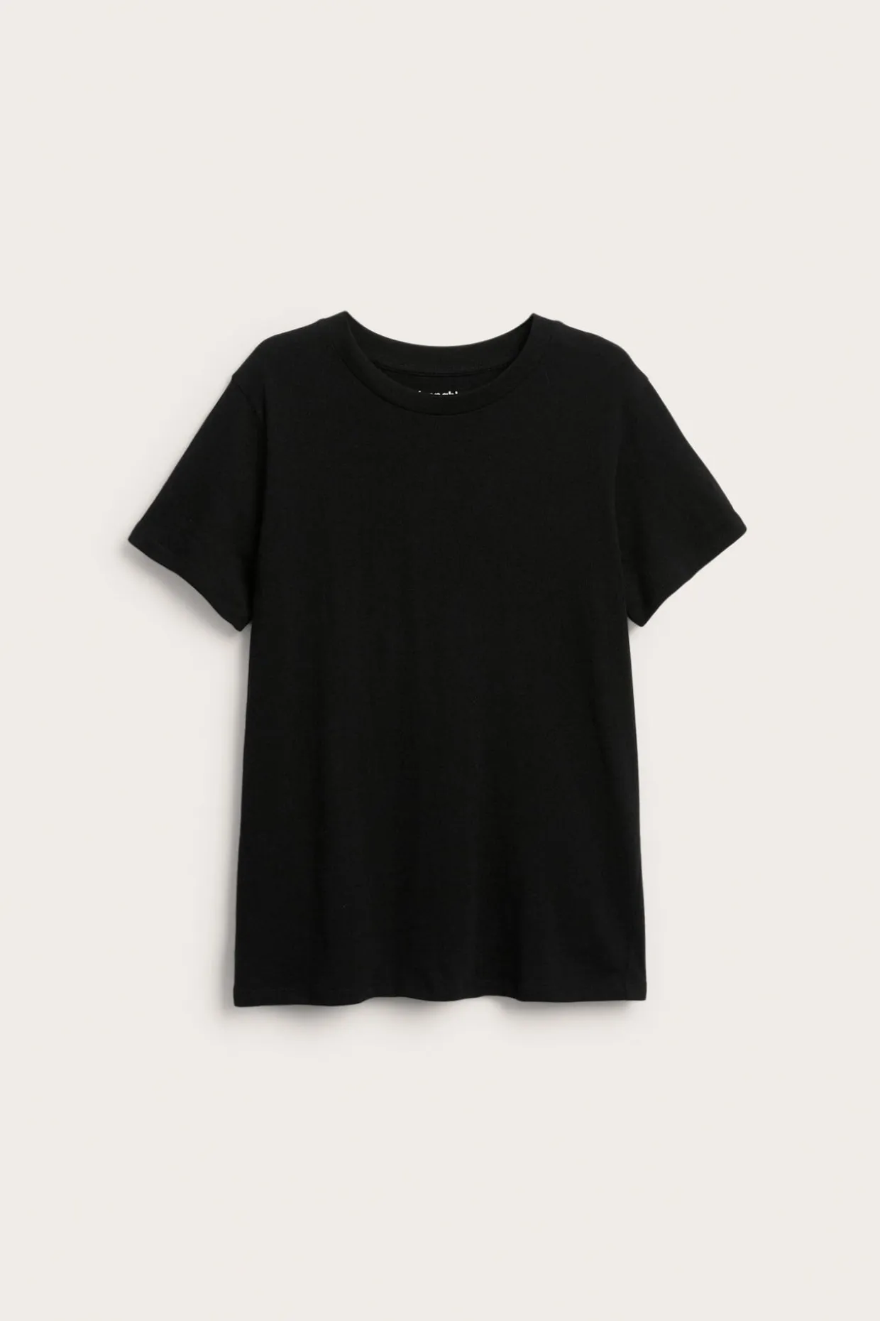 T-shirt i bomullstrikå med kort ärm