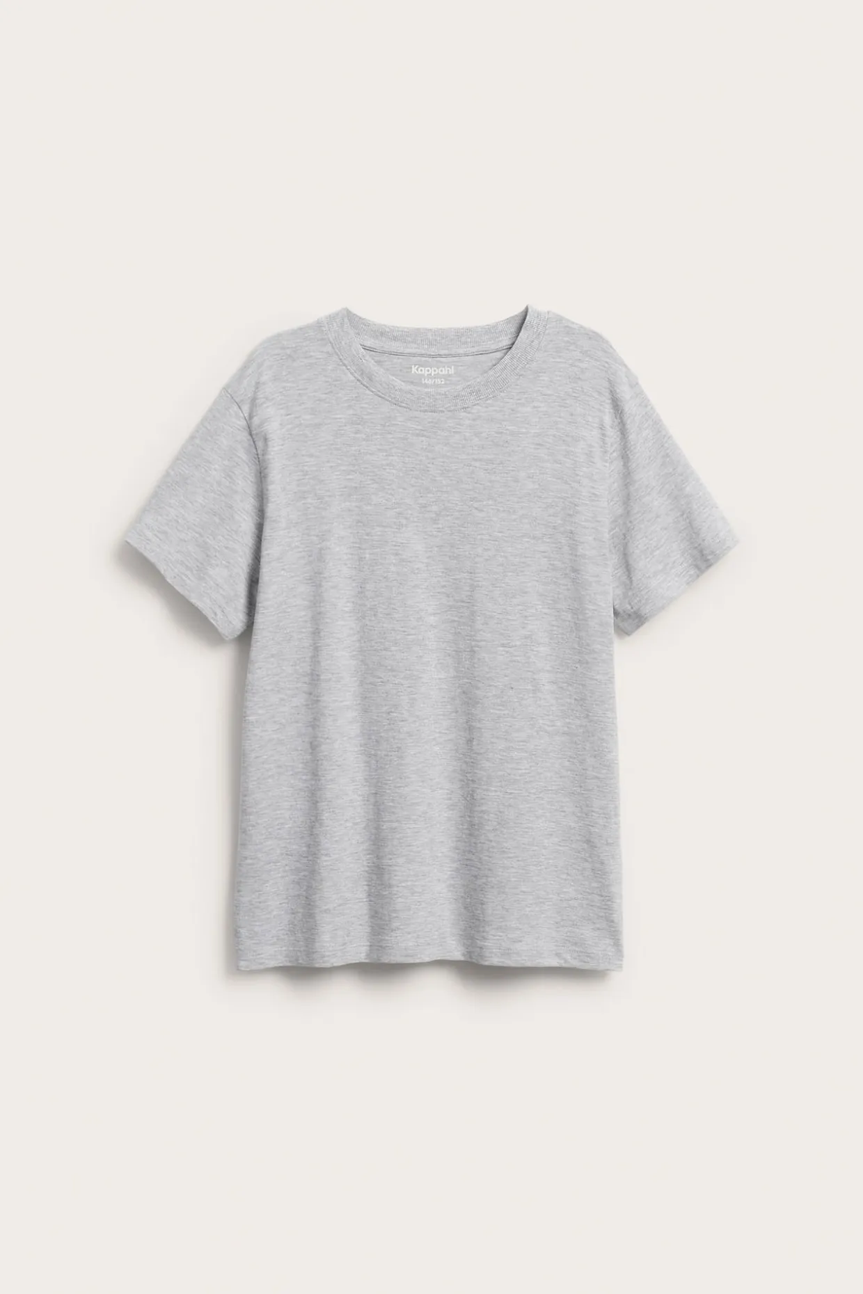 T-shirt i bomullstrikå med kort ärm